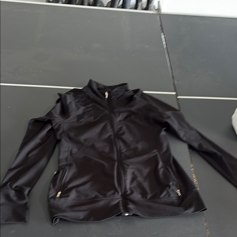Black Women's zip-up athletic jacket